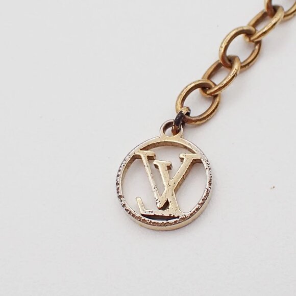 LOUIS VUITTON Logomania Chain Long Necklace Gold Silver M68074 Italy 30YH788 - Picture 10 of 11